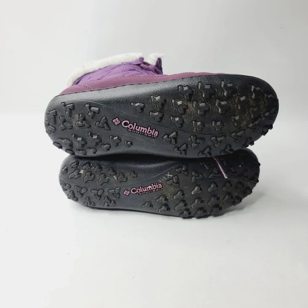Columbia Women's Purple Minx Shorty BY1334-592 Fur Ankle Winter Boots‎ Size 6